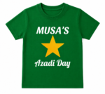 Customized Kids Azadi Day T-Shirt