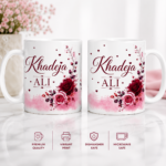 Customized Floral Name Mug - Image 2